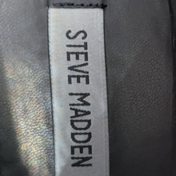 Steve Madden Leather Ankle Boots — Black, Size 7.5M, Detachable Strap - Picture 7 of 8